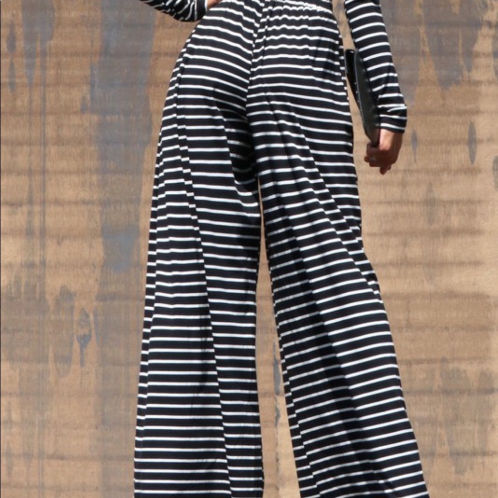 Coming Soon - Pin Striped Knit Top & Pant Set - Picture 3 of 3